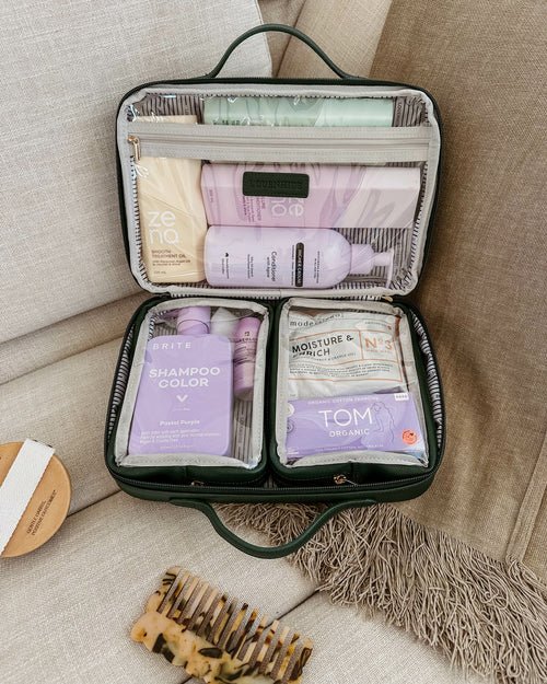 Georgie Cosmetic Case Forest Green - Pure Apotheca