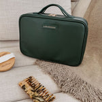 Georgie Cosmetic Case Forest Green - Pure Apotheca
