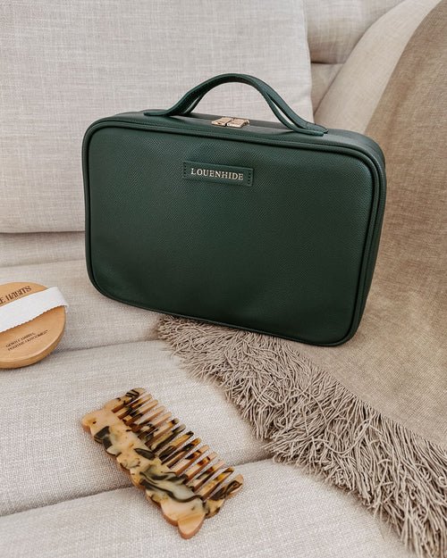Georgie Cosmetic Case Forest Green - Pure Apotheca