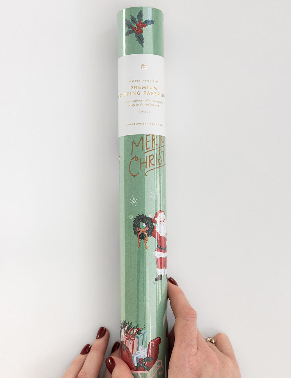 Gift Wrap Roll 3m - Christmas Santas - Pure Apotheca