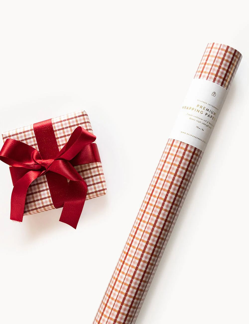 Gift Wrap Roll 3m - Christmas Tartan Check - Pure Apotheca