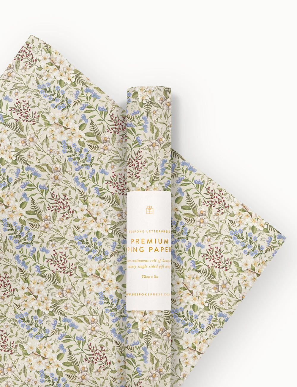 Gift Wrap Roll 3m - Forget Me Not - Pure Apotheca
