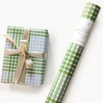 Gift Wrap Roll 3m - Nordic Blue Check - Pure Apotheca