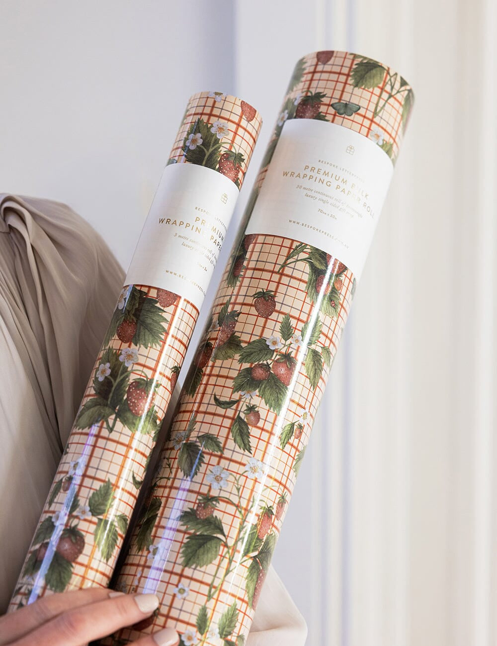 Gift Wrap Roll 3m - Strawberries - Pure Apotheca