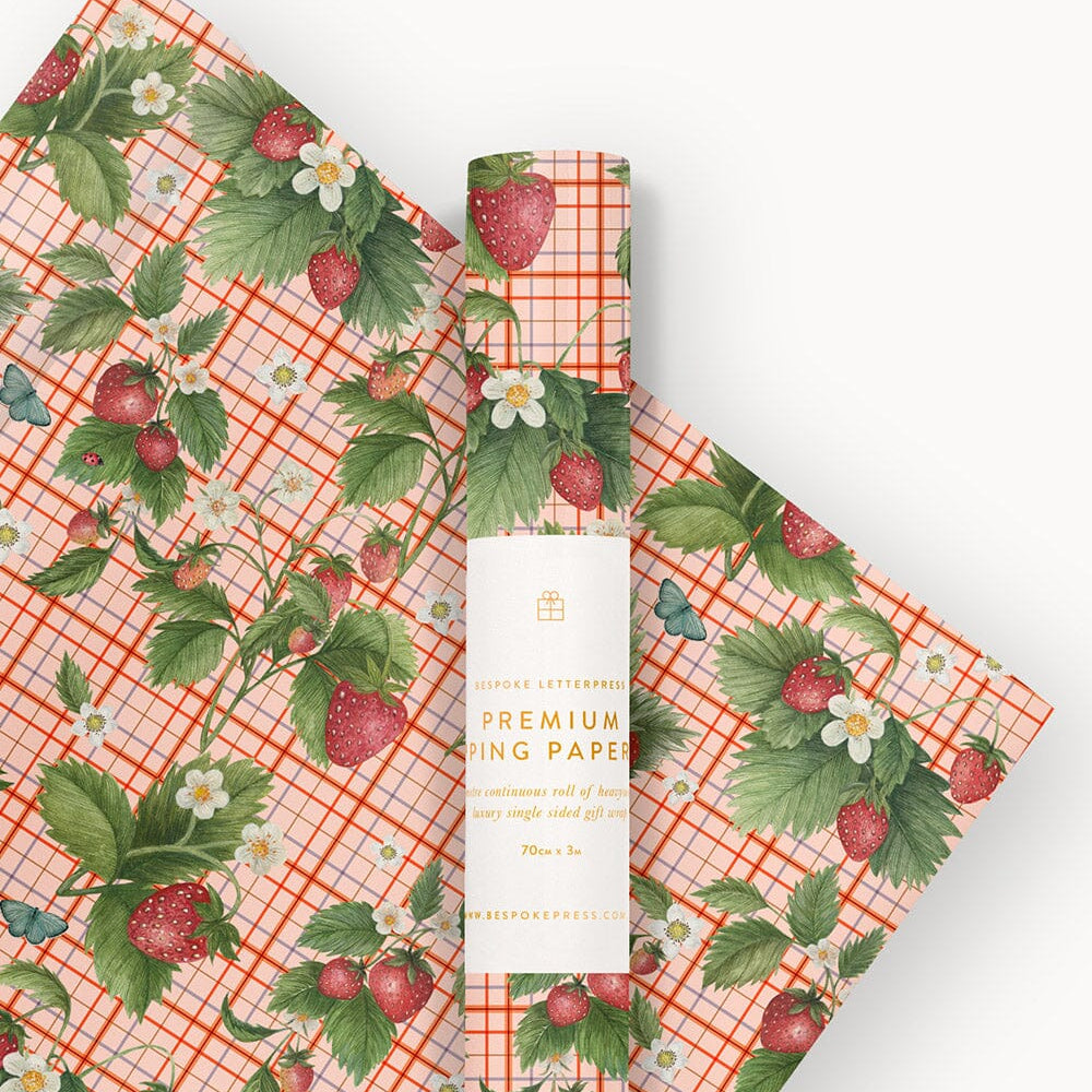Gift Wrap Roll 3m - Strawberries - Pure Apotheca