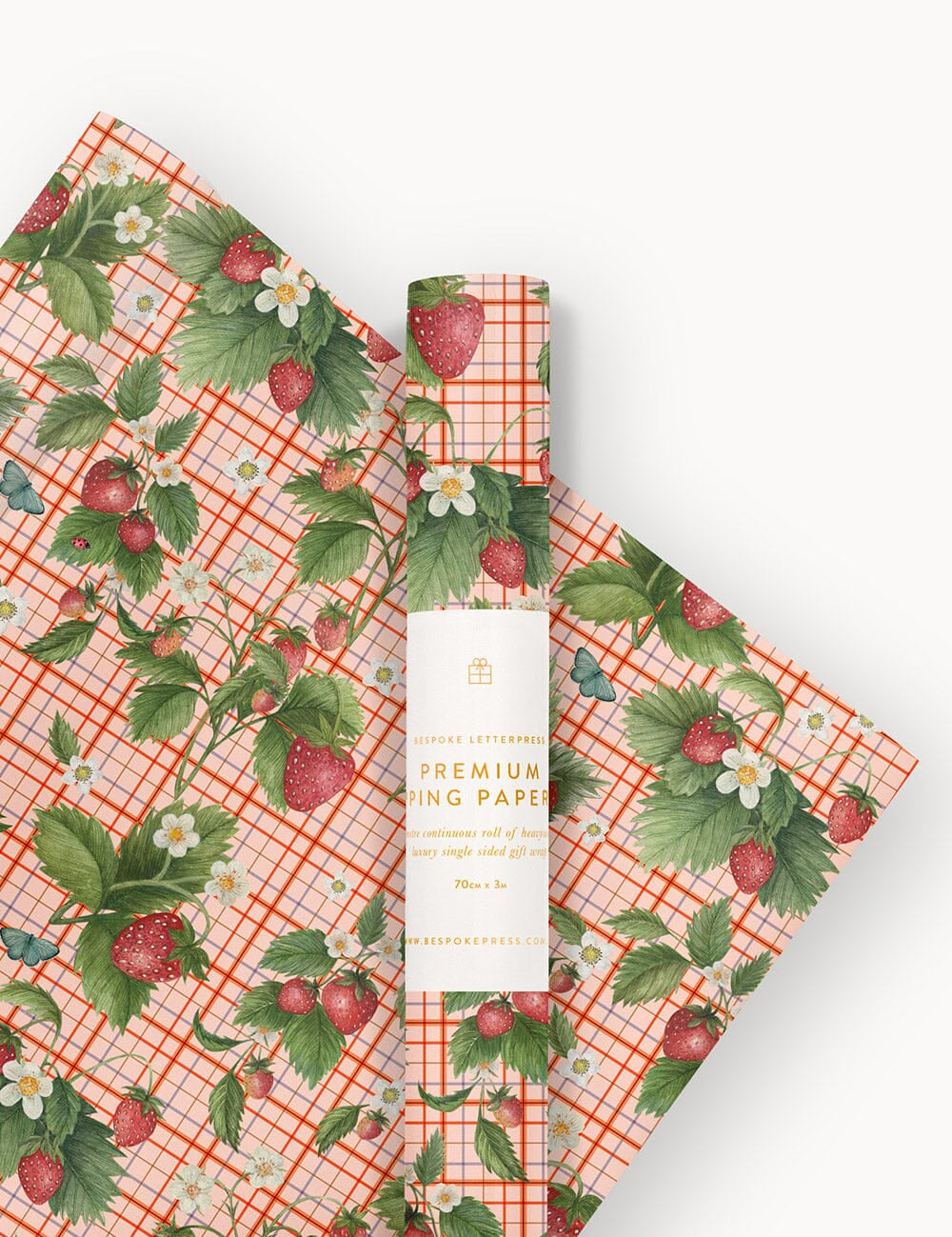 Gift Wrap Roll 3m - Strawberries - Pure Apotheca