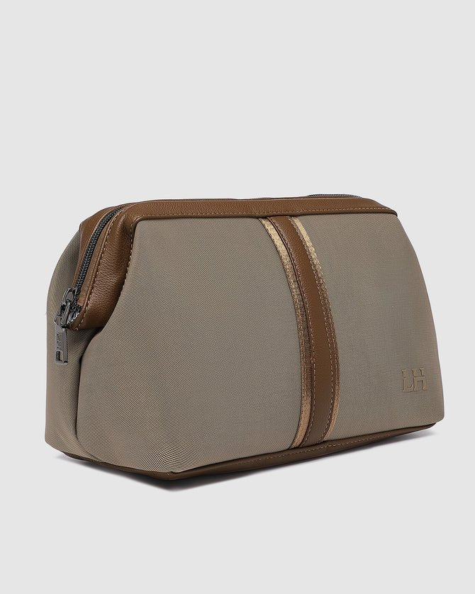 Gilbert Mens Toiletry Bag Nylon Coffee - Pure Apotheca