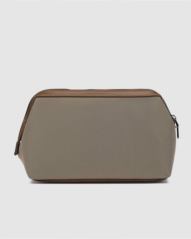 Gilbert Mens Toiletry Bag Nylon Coffee - Pure Apotheca