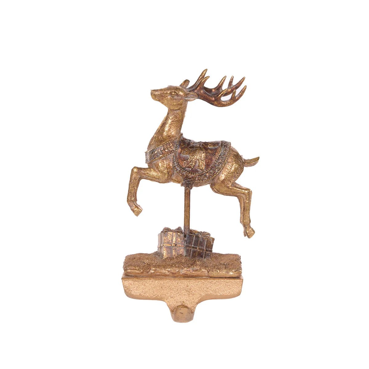 GILDED SANTA SLEIGH STOCKING HOLDERS 4 ASST - Pure Apotheca