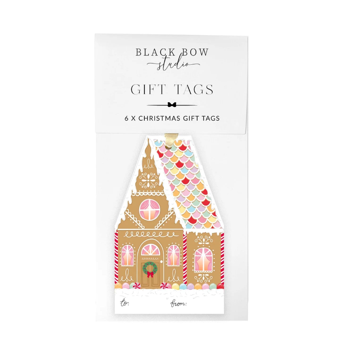 Gingerbread House Christmas Gift Tags Set/6 - Pure Apotheca