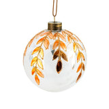 GLASS BALL CLEAR COPPER GOLD LEAVES - Pure Apotheca