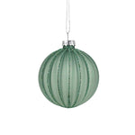 GLASS BALL RIBBED SPEARMINT STRIPE - Pure Apotheca