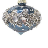 GLASS BAUBLE BLUE GOLD BAND - Pure Apotheca