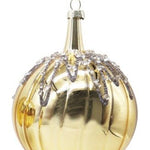 GLASS BAUBLE GOLD GLITTER STRIPE - Pure Apotheca