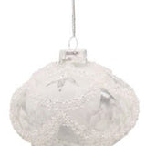 GLASS BAUBLE GREY FROSTED - Pure Apotheca