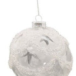 GLASS BAUBLE GREY FROSTED - Pure Apotheca