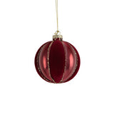 GLASS BAUBLE QUILTED BURGUNDY - Pure Apotheca