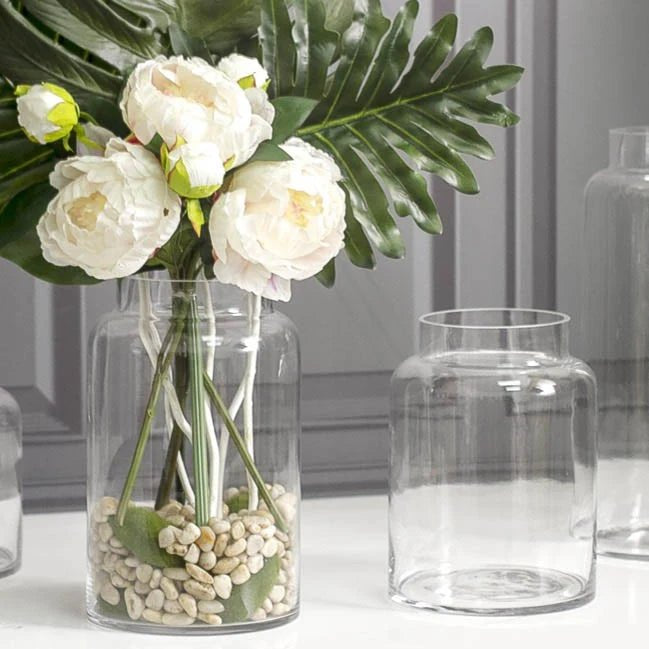 Glass Dimi Squat Dome Vase Large Clear - Pure Apotheca