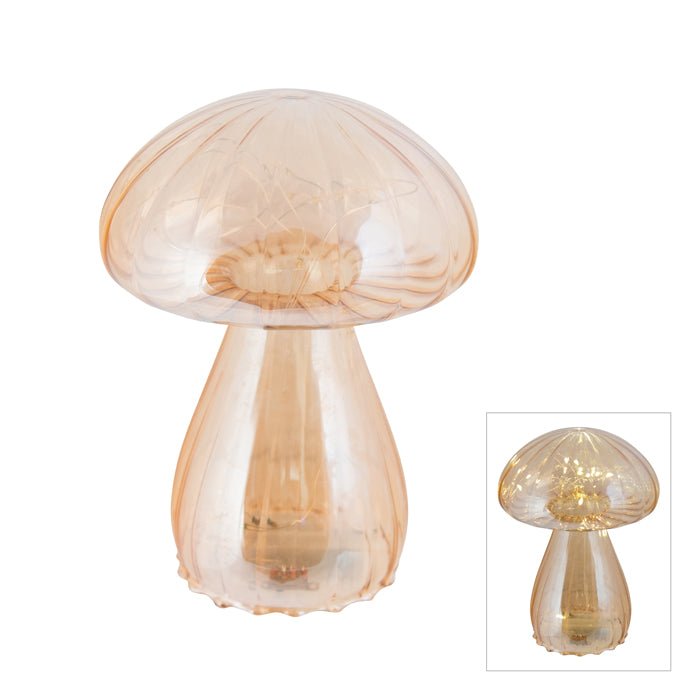 GLASS LED CHAMPAGNE MUSHROOM SML - Pure Apotheca