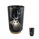 GLASS LED HURRICANE GREEN DEER - Pure Apotheca