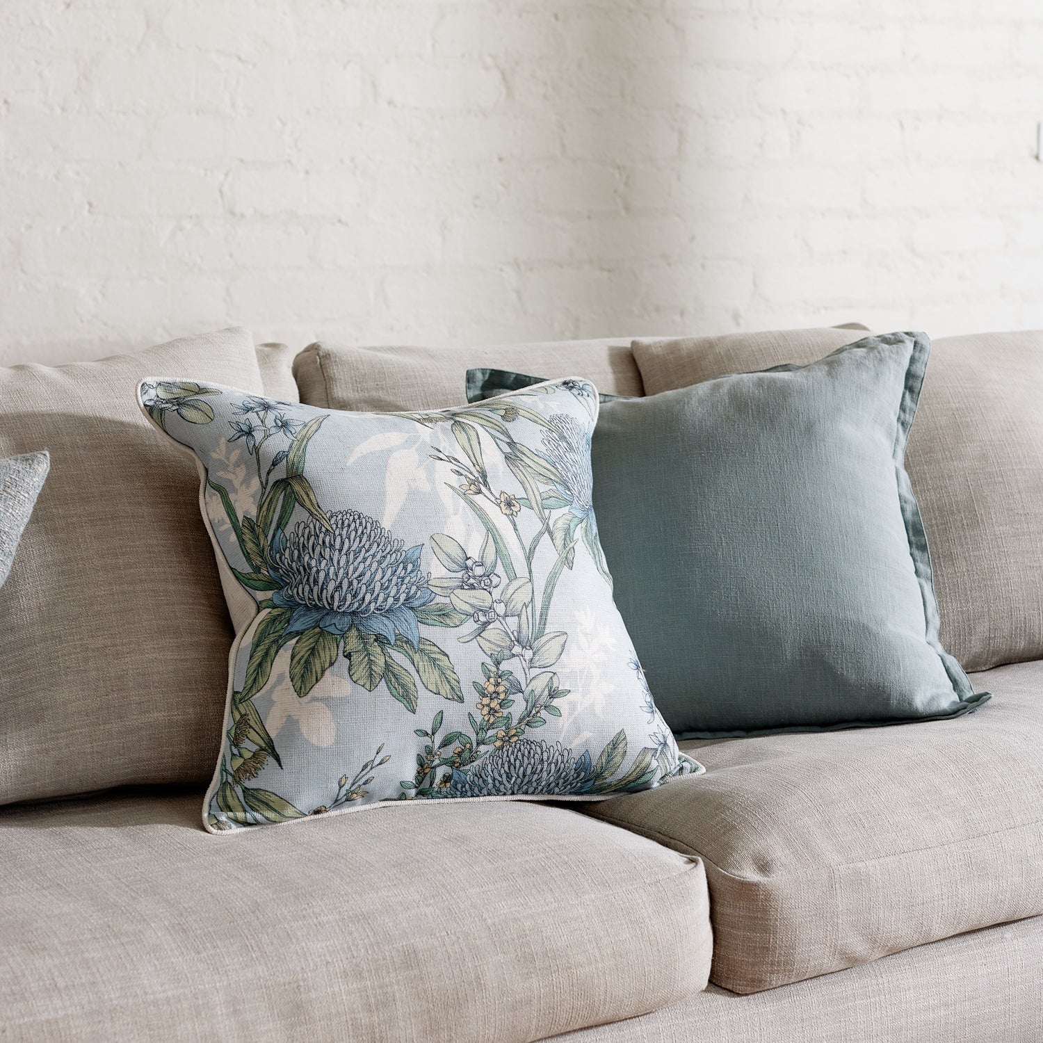 Glenelg Blue Cushion 50cm - Pure Apotheca