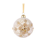 GLITTERED LACE FLORAL BAUBLE - Pure Apotheca