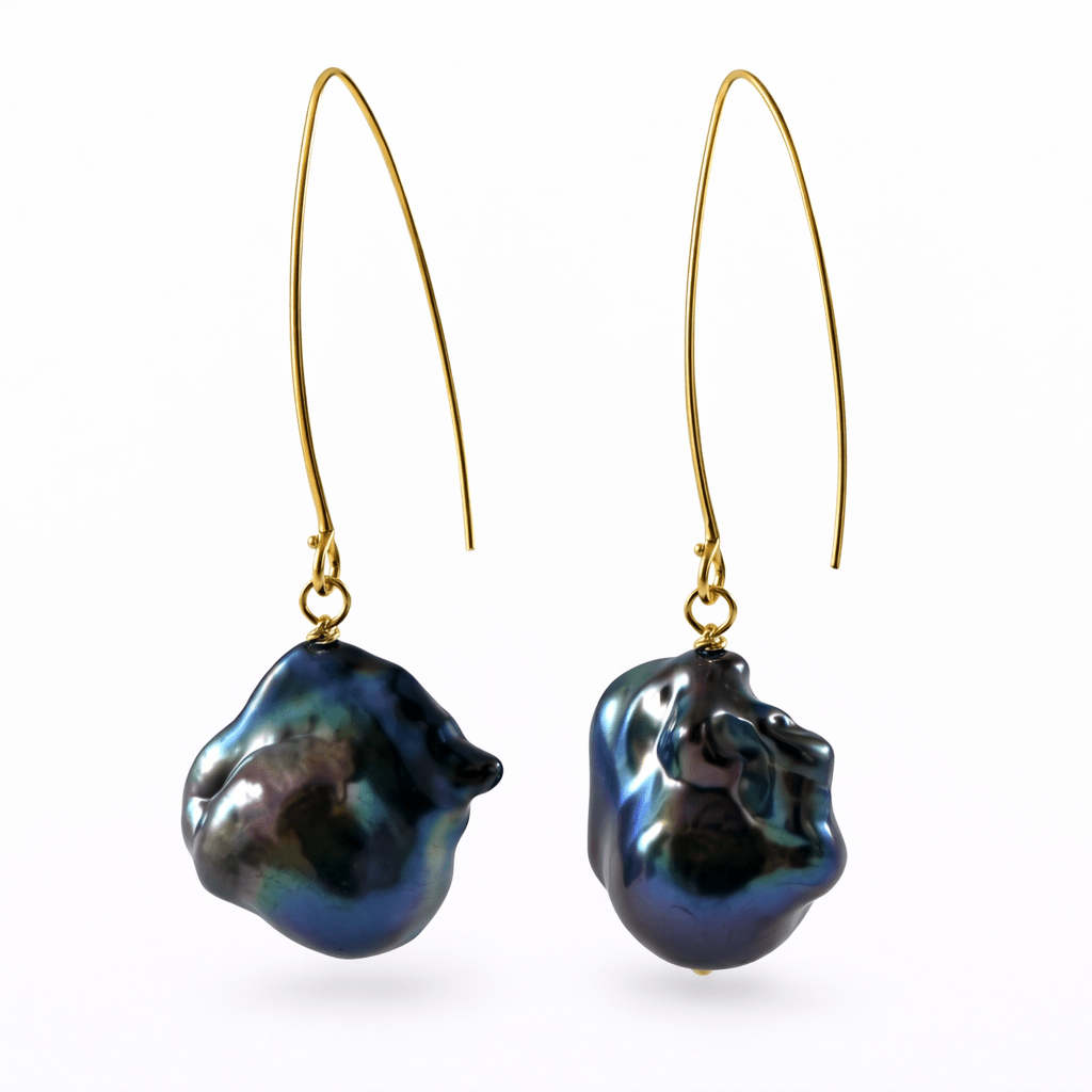 Gloria Midnight Baroque Pearl Earring - Pure Apotheca