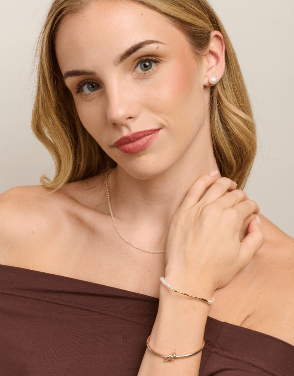 Gold Bar Pearl Bracelet - Pure Apotheca