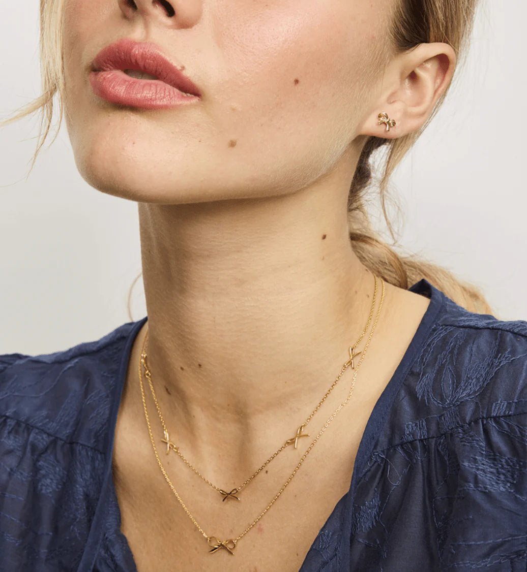 Gold Bow Chain Necklace - Pure Apotheca