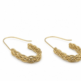 Gold Braided U Hoops - Pure Apotheca