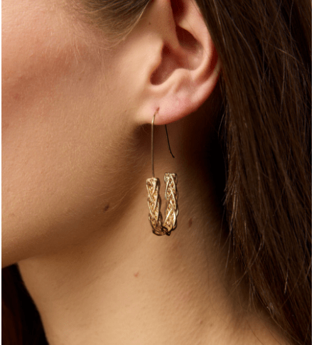 Gold Braided U Hoops - Pure Apotheca