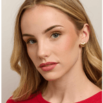 Gold Brushed Big Heart Earring - Pure Apotheca