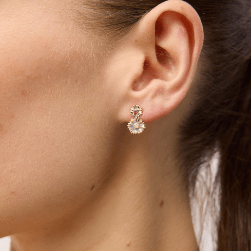Gold Coloured Dixie Flower Earring - Pure Apotheca