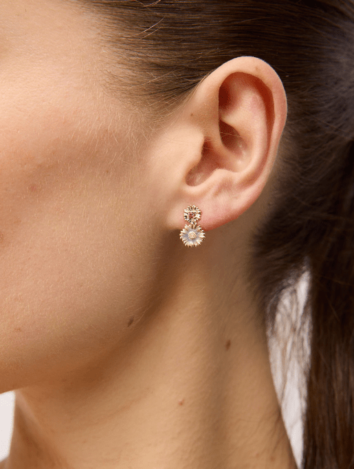 Gold Coloured Dixie Flower Earring - Pure Apotheca