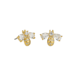 Gold Crystal Bee Studs - Pure Apotheca