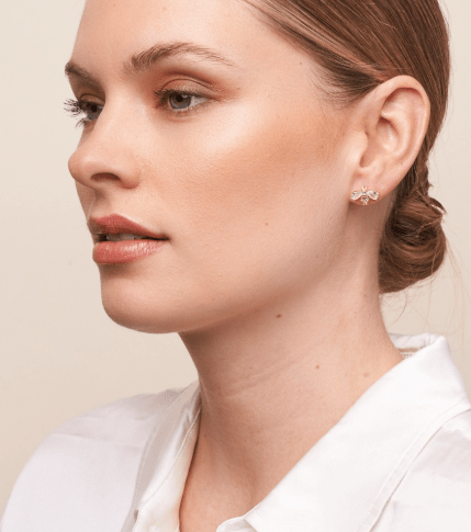 Gold Crystal Bee Studs - Pure Apotheca