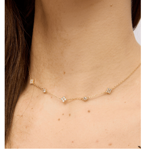 Gold Crystal Felice Chain Necklace - Pure Apotheca