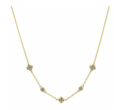 Gold Crystal Felice Chain Necklace - Pure Apotheca
