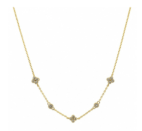 Gold Crystal Felice Chain Necklace - Pure Apotheca