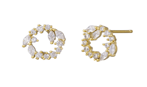 Gold Crystal Floret Earring - Pure Apotheca