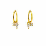 Gold Crystal Sammy Hoops - Pure Apotheca