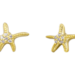 Gold Crystal Starfish Earring - Pure Apotheca