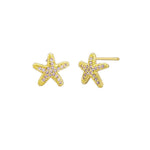 Gold Crystal Starfish Studs - Pure Apotheca