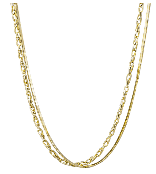Gold Double Chain Necklace - Pure Apotheca