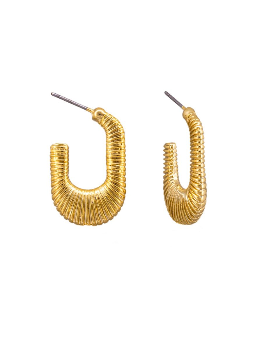Gold Drew Hoops - Pure Apotheca