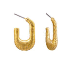 Gold Drew Hoops - Pure Apotheca