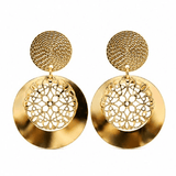 Gold Filigree Disc Earrings - Pure Apotheca