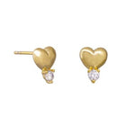 Gold Heart Crystal Earring - Pure Apotheca