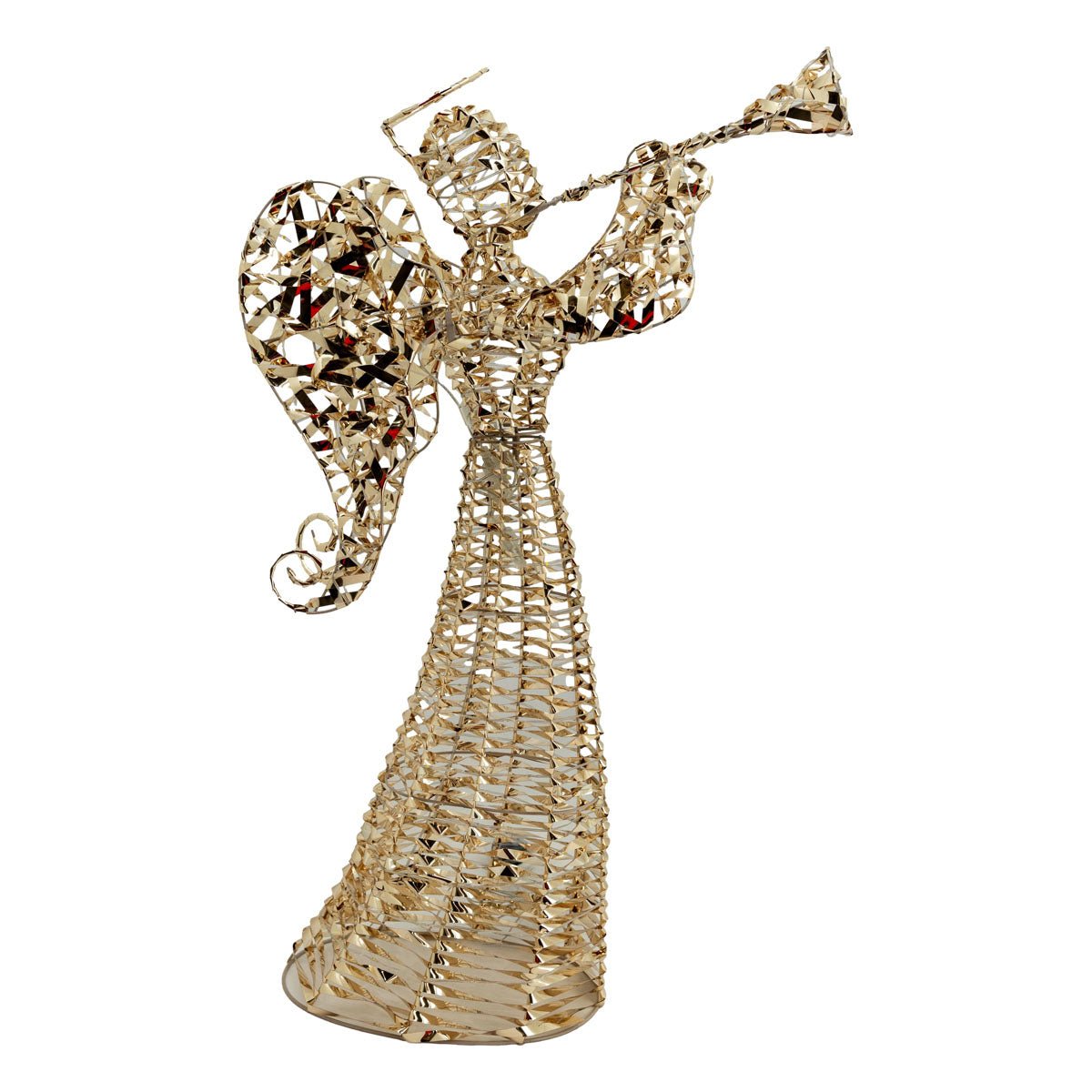 GOLD HERALDING LIGHT UP ANGEL 90CM - Pure Apotheca