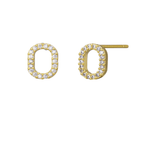 Gold Mini Crystal Oval Earring - Pure Apotheca